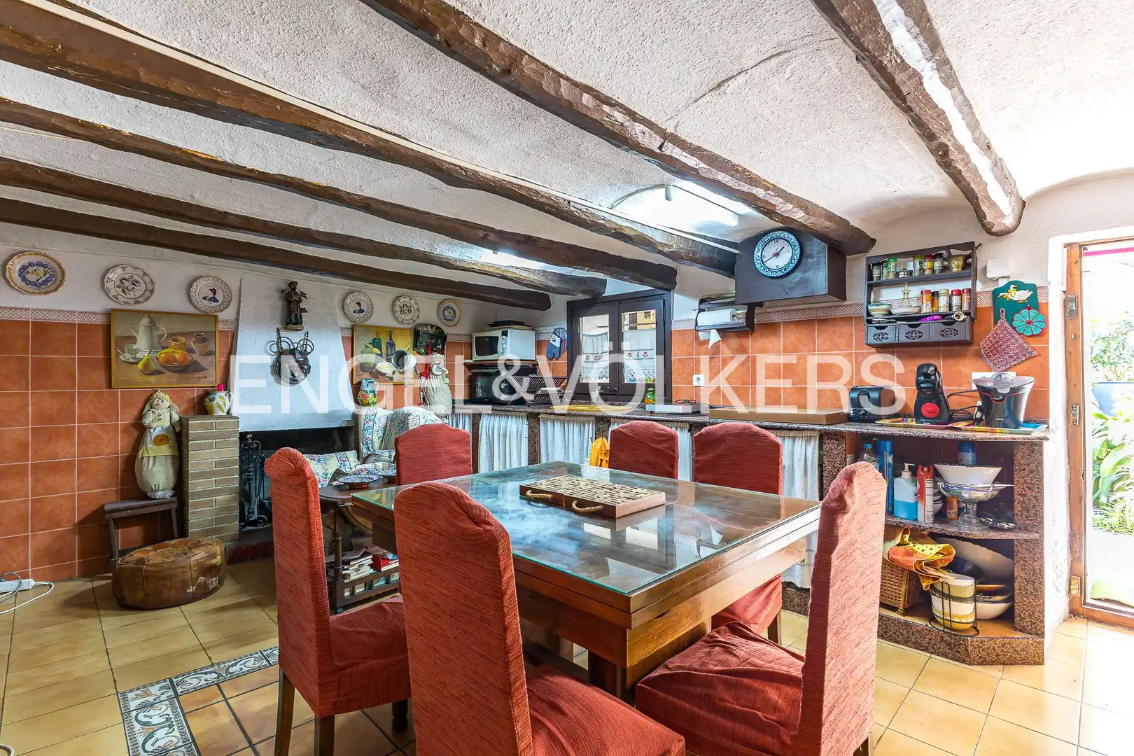 Dining room of Houses for sale in Creixell  with Heating, Private garden and Furnished
