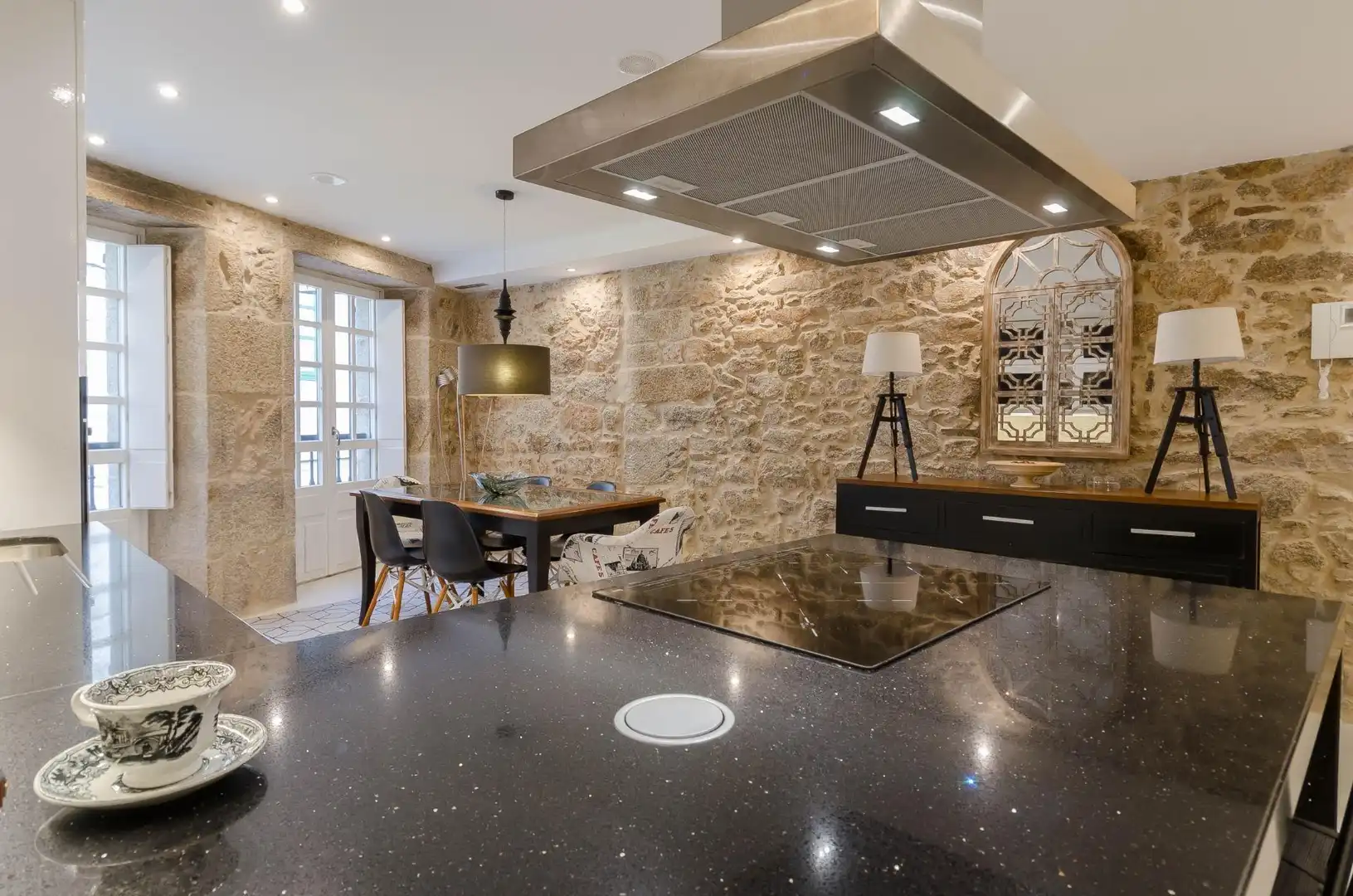 Kitchen of Houses for sale in A Coruña Capital   with Heating and Alarm