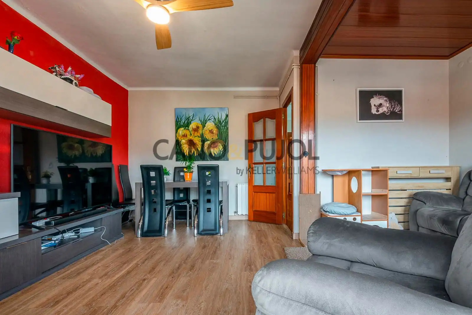 Sala de estar de Piso en venta en Caldes de Montbui con Aire acondicionado y Terraza