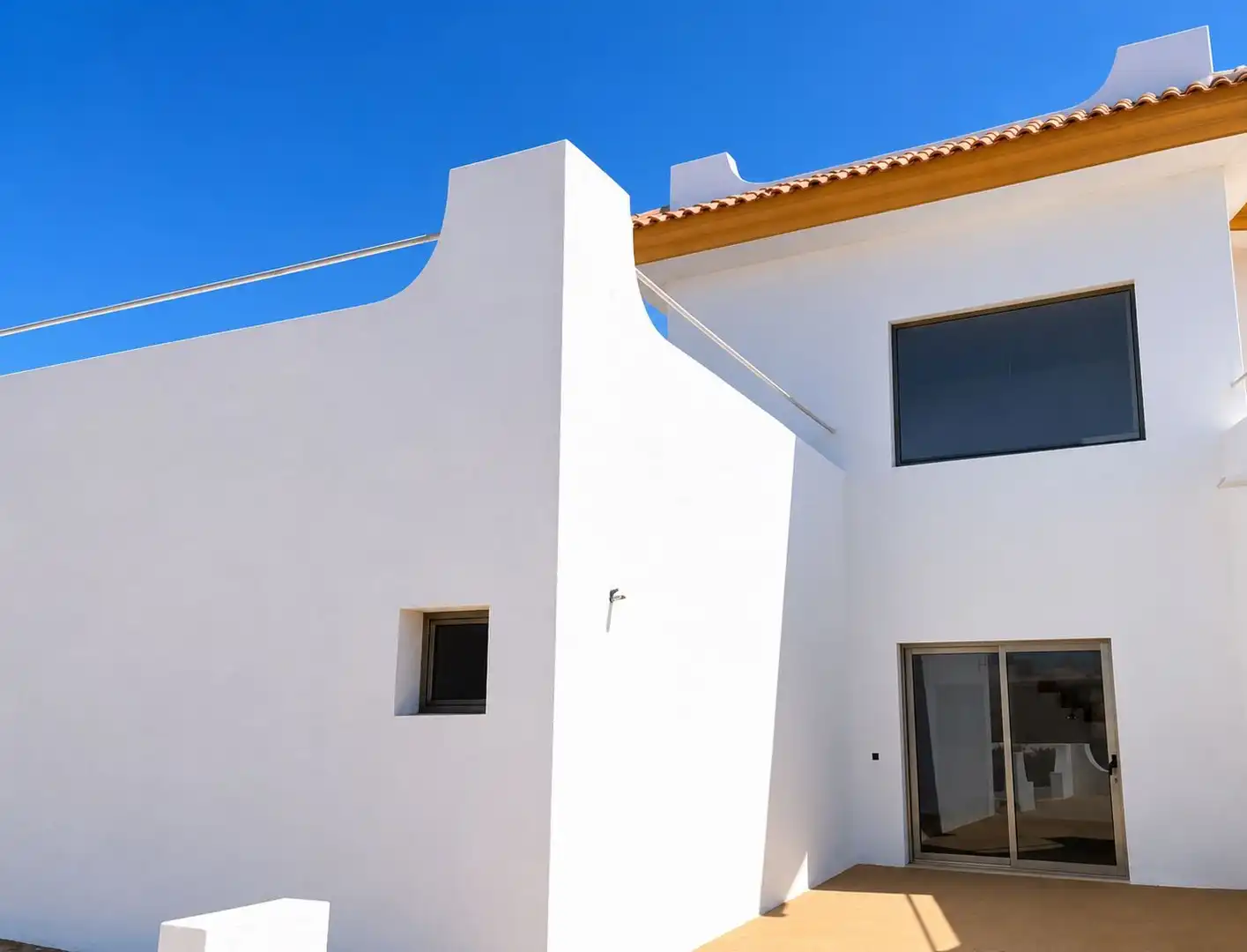 Vista exterior de Casa o xalet en venda en Antigua amb Jardí privat, Terrassa i Traster