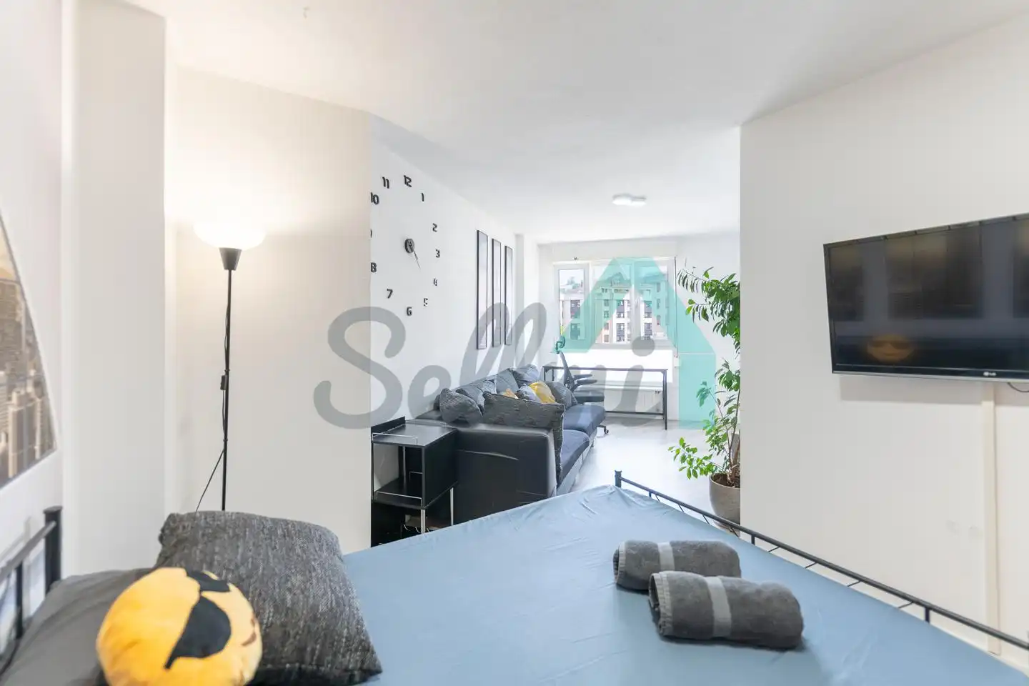 Living room of Flat for share in Oviedo   with Heating, Furnished and Internet