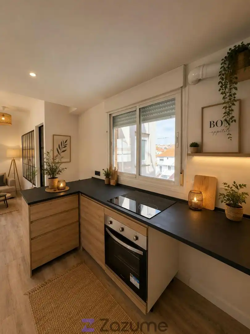 Kitchen of Attic for rent in Madrid  with Heating, Parquet flooring and Terrace