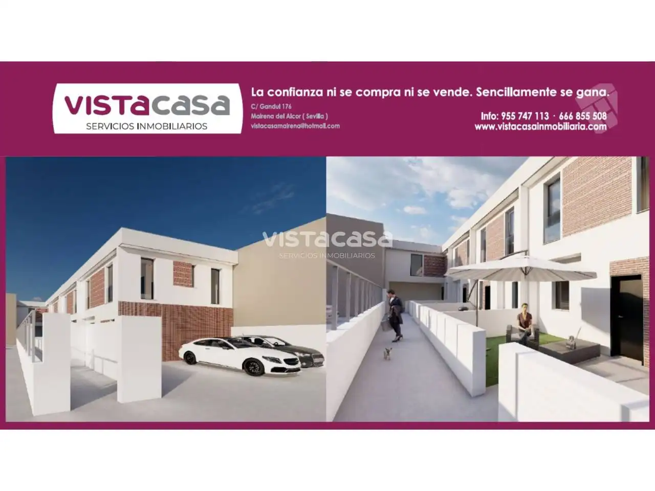 Vista exterior de Casa adosada en venta en El Viso del Alcor con Aire acondicionado, Calefacción y Terraza