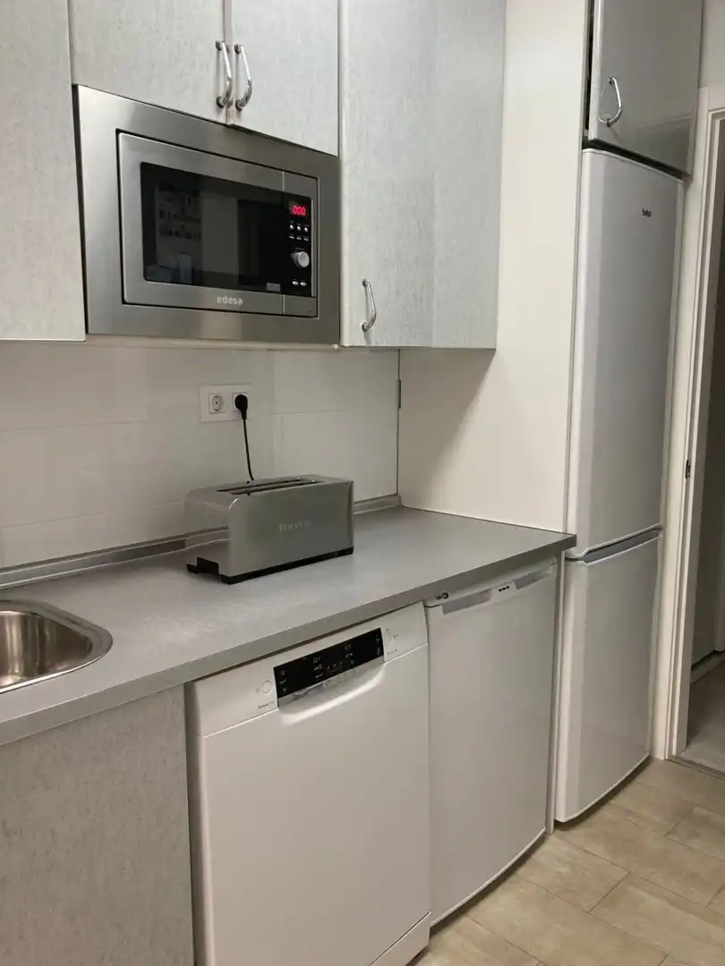 Cuina de Pis de lloguer en Cádiz amb Aire condicionat, Calefacció i Moblat