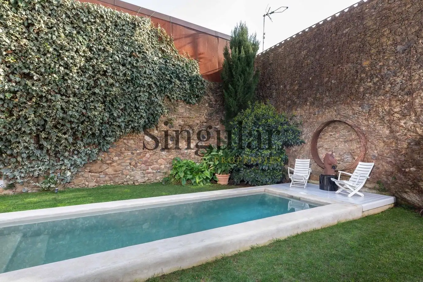 Swimming pool of Country homes for sale in Corçà  with Air Conditioner, Heating and Private garden