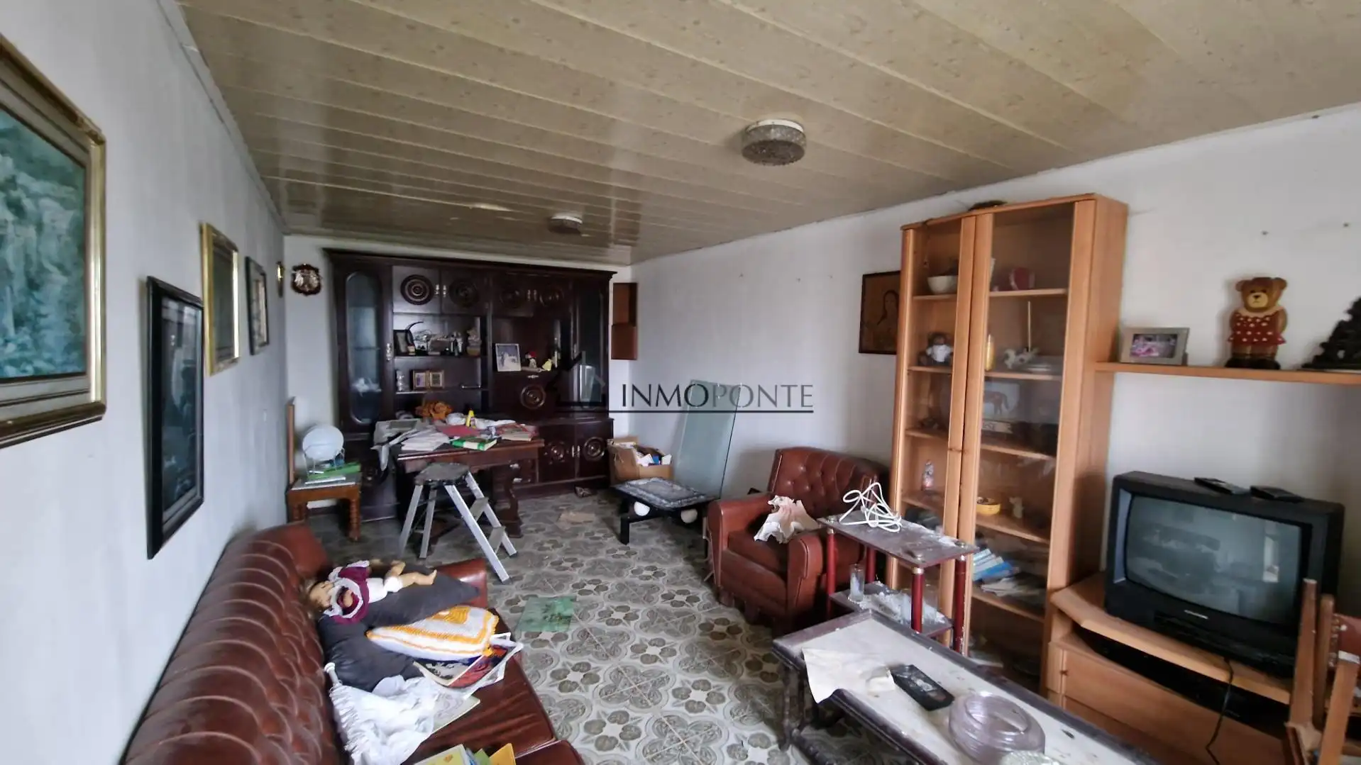 Sala de estar de Casa adosada en venta en Forcarei con Jardín privado