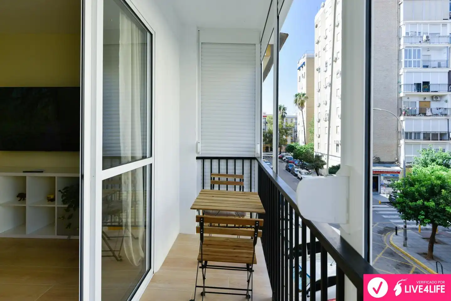 Balcony of Flat for rent in Sevilla  with Air Conditioner, Furnished and Balcony