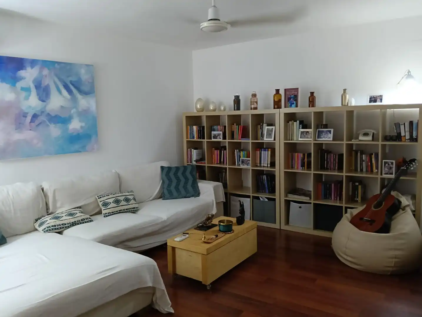 Sala de estar de Estudio de alquiler en Xàtiva con Aire acondicionado, Calefacción y Parquet