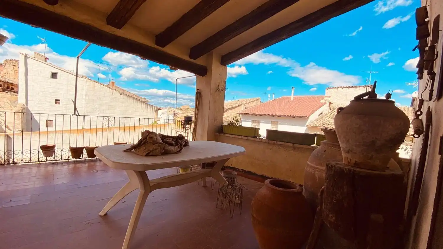 Terrace of Country homes for sale in Torrecilla de Alcañiz  with Private garden, Terrace and Storage room