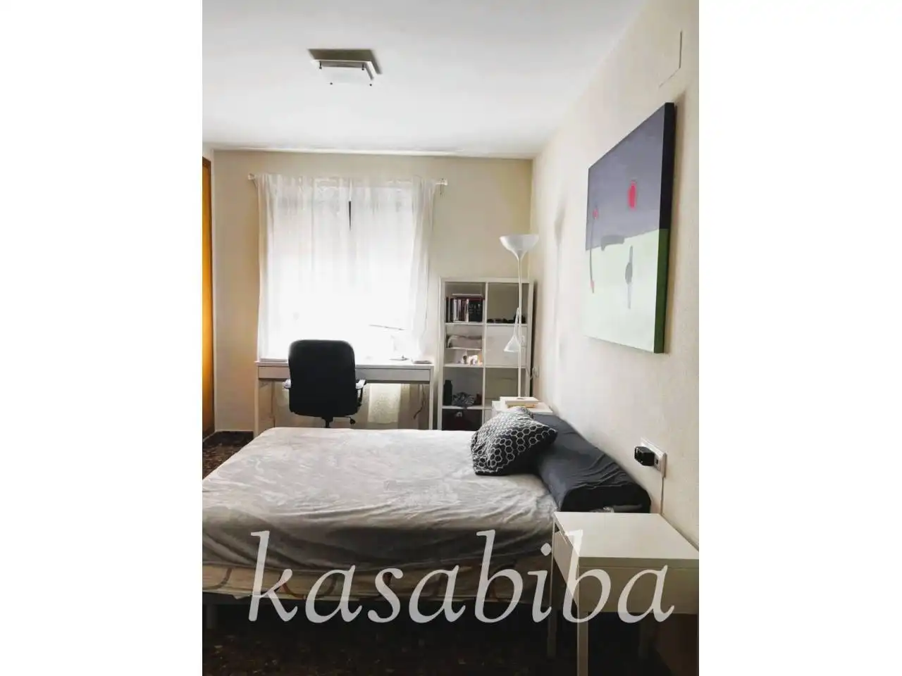 Schlafzimmer von Wohnung zur Miete in Valencia mit Klimaanlage, Heizung und Möbliert