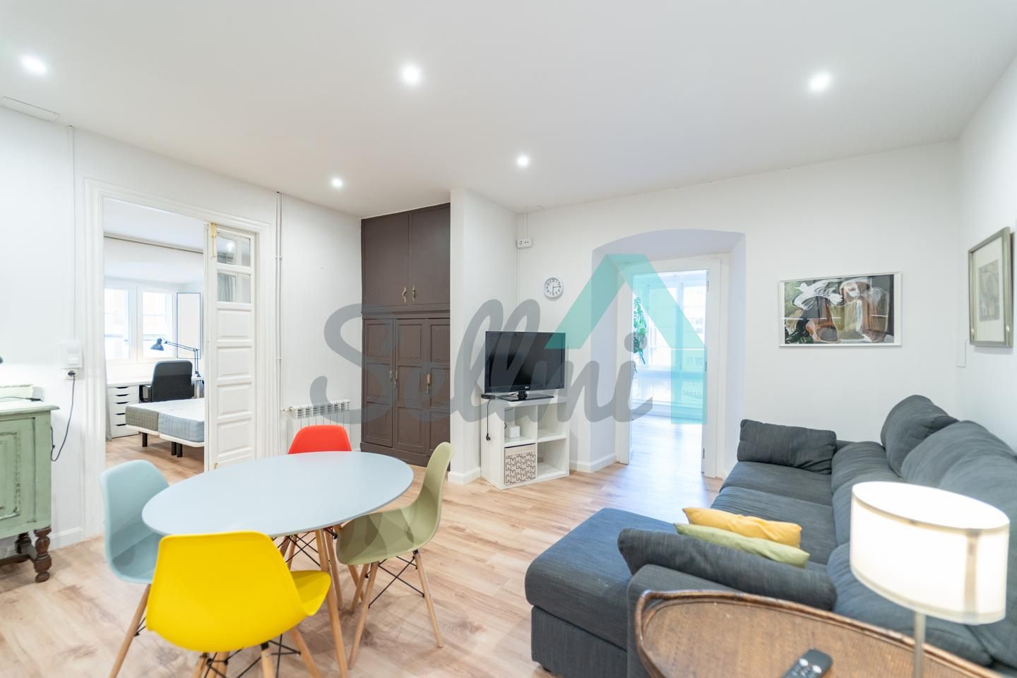 Sala de estar de Piso de alquiler en Oviedo  con Calefacción, Amueblado y Internet