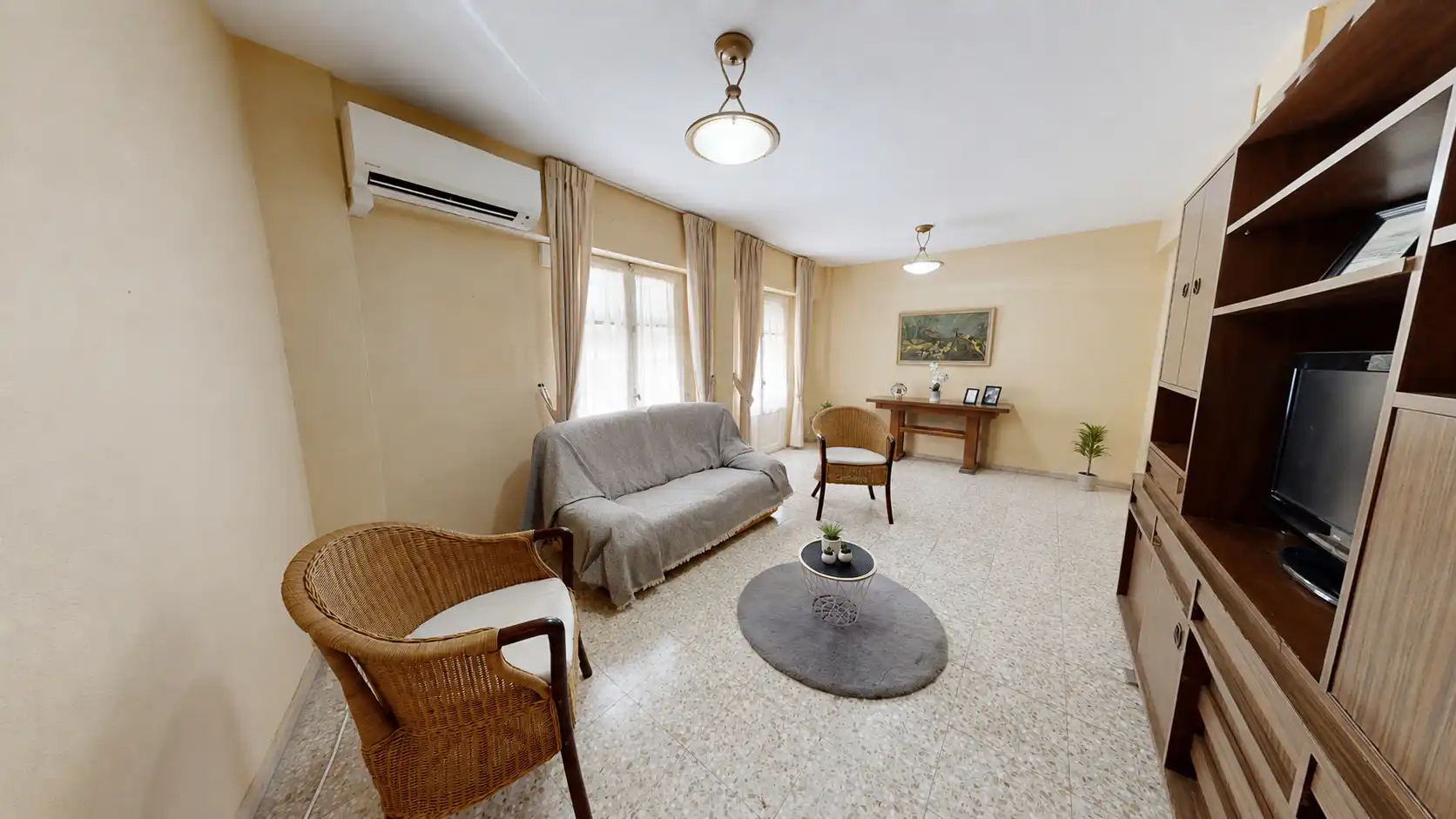 Living room of Flat for sale in Alicante / Alacant  with Air Conditioner and Furnished