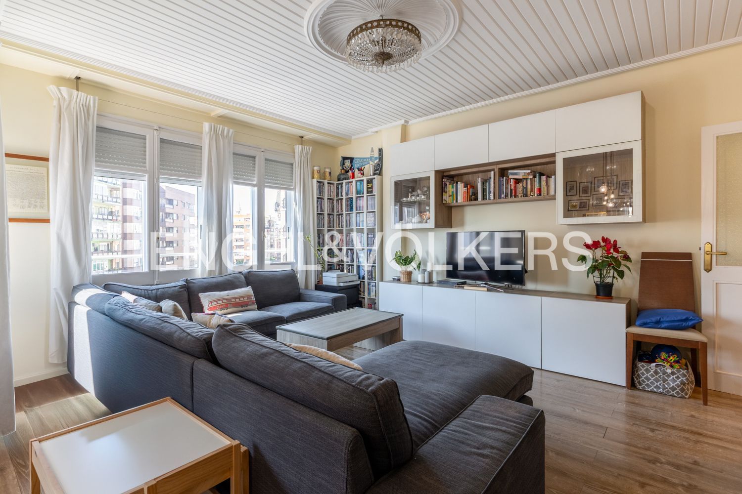 Living room of Flat for sale in  Valencia Capital  with Heating and Balcony