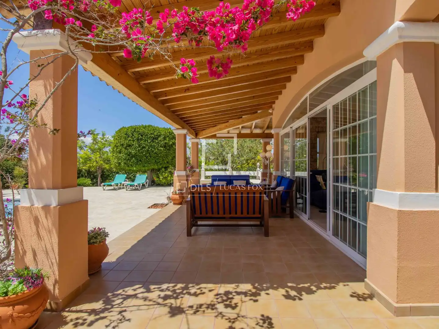 Terraza de Casa o chalet en venta en Santa Eulària des Riu con Aire acondicionado, Calefacción y Jardín privado