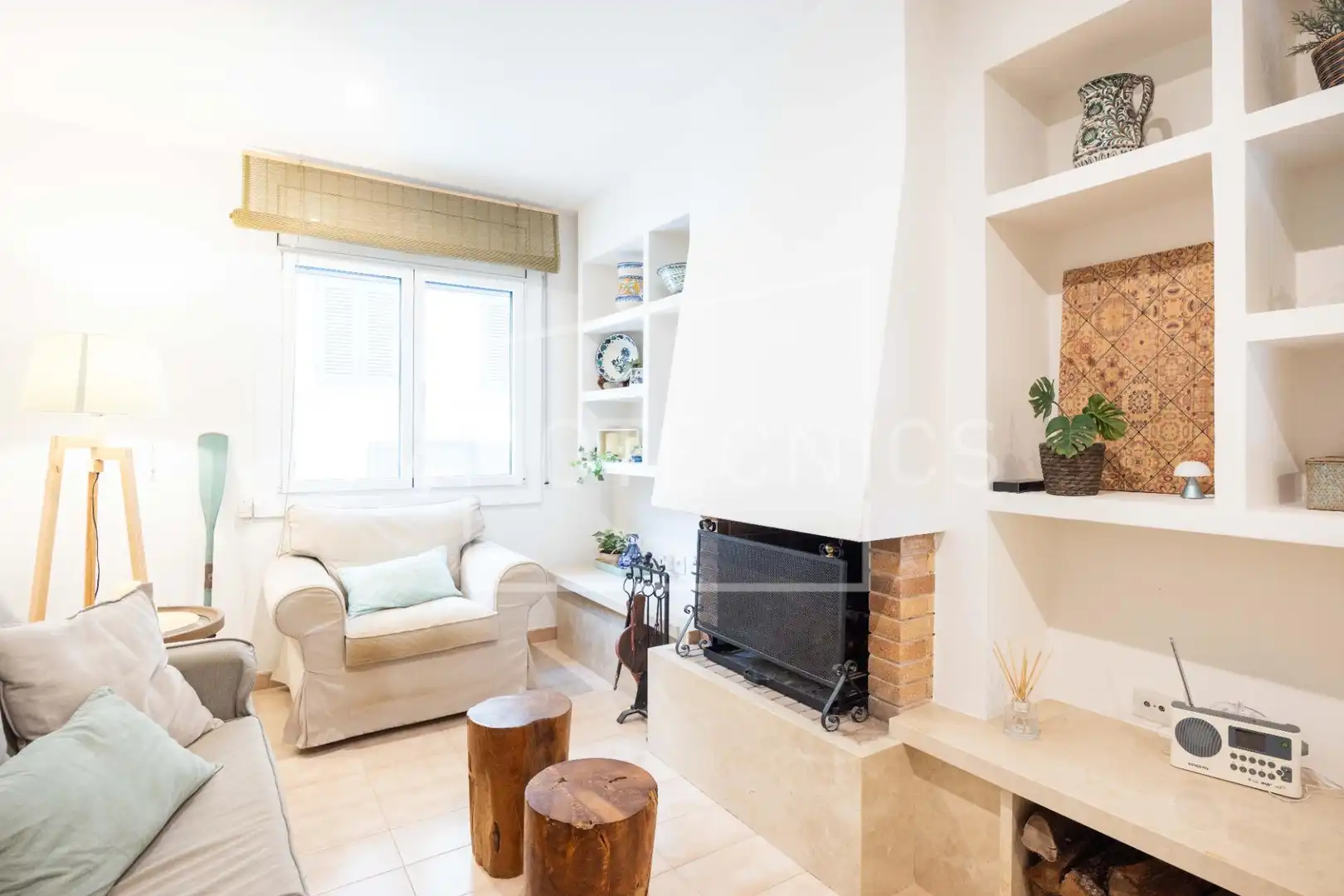 Wohnzimmer von Maisonette zum Verkauf in Caldes d'Estrac mit Klimaanlage, Heizung und Privatgarten