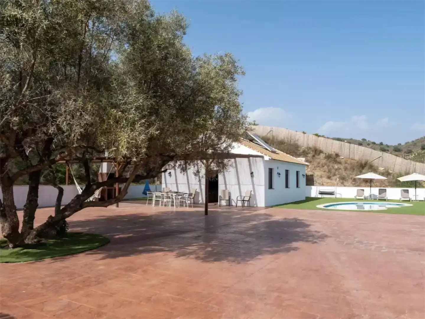 Garten von Wohnung zur Miete in Cútar mit Klimaanlage, Privatgarten und Schwimmbad
