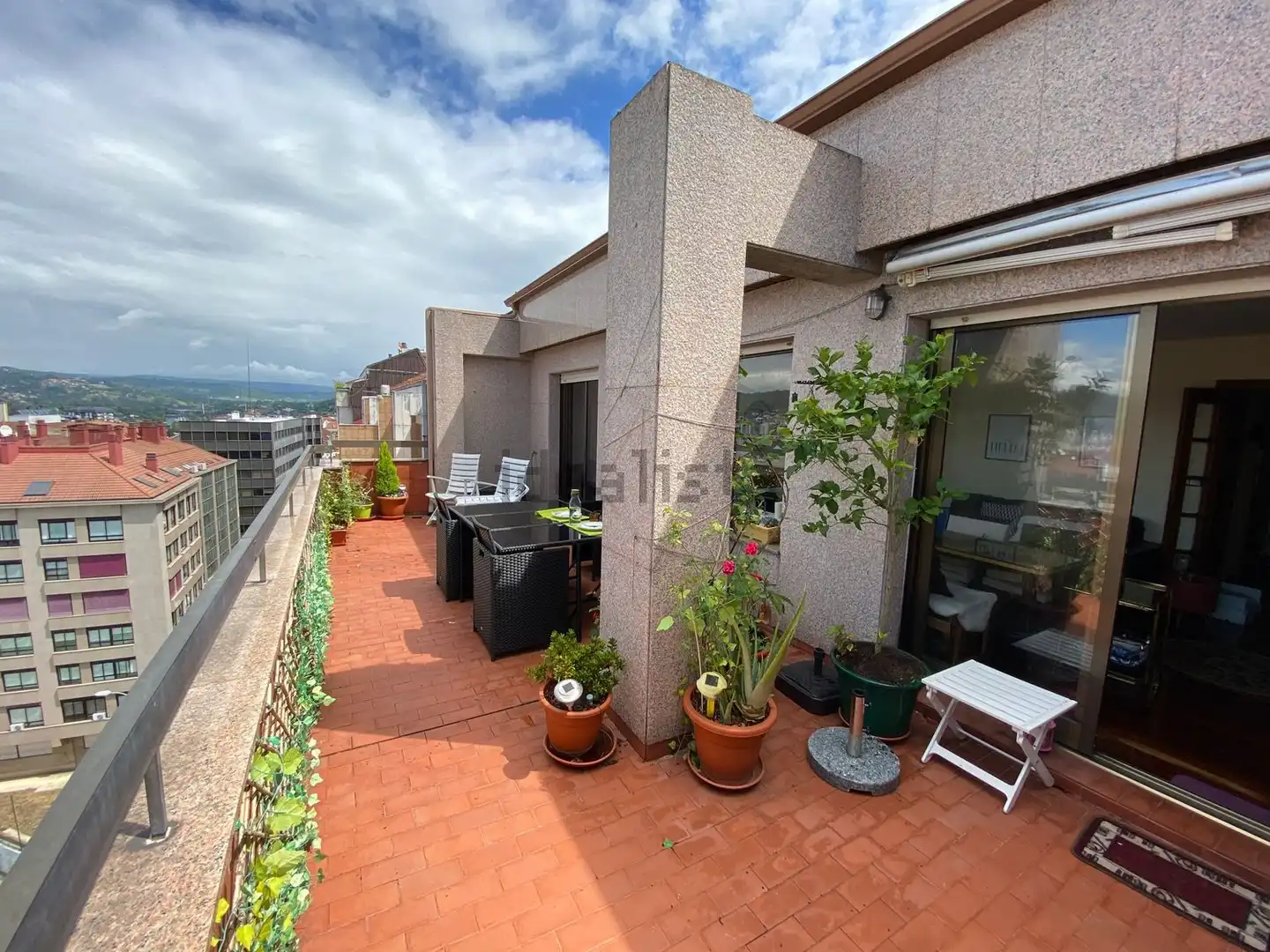 Terrace of Flat for rent in Ourense Capital   with Heating, Terrace and Furnished