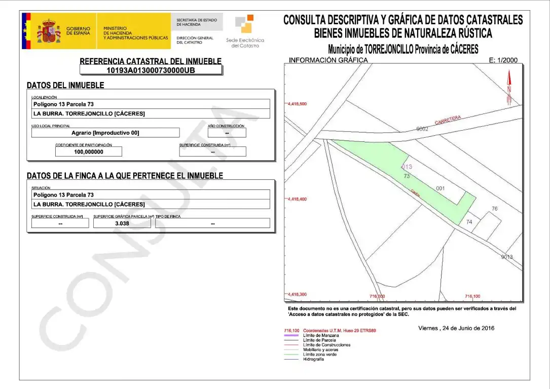 Nave industrial en venta en Torrejoncillo