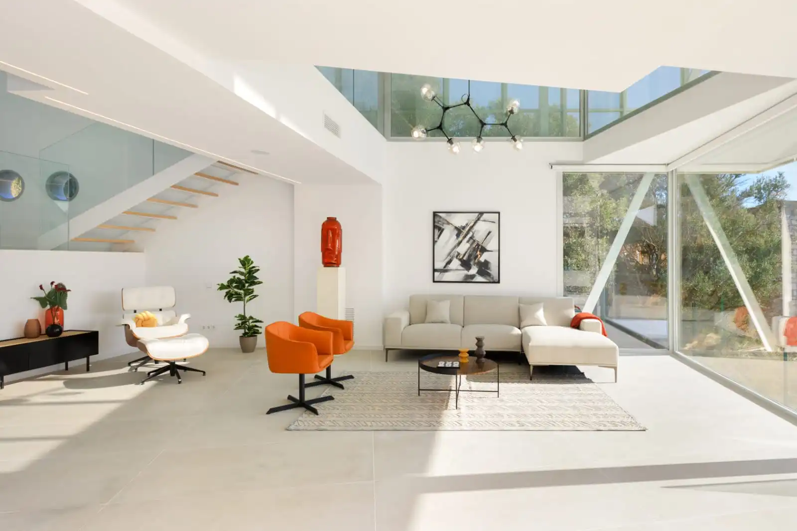 Wohnzimmer von Haus oder Chalet zum Verkauf in Sitges mit Klimaanlage, Heizung und Privatgarten