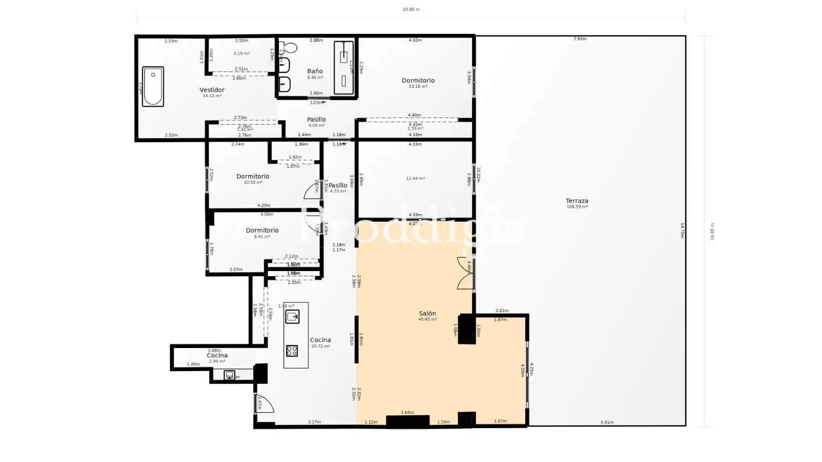 Flat for sale in Barcelona  with Air Conditioner, Heating and Terrace