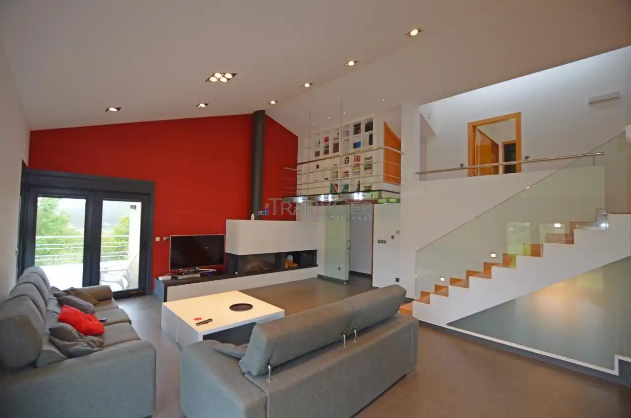 Sala de estar de Casa o chalet en venta en A Guarda   con Calefacción, Jardín privado y Terraza