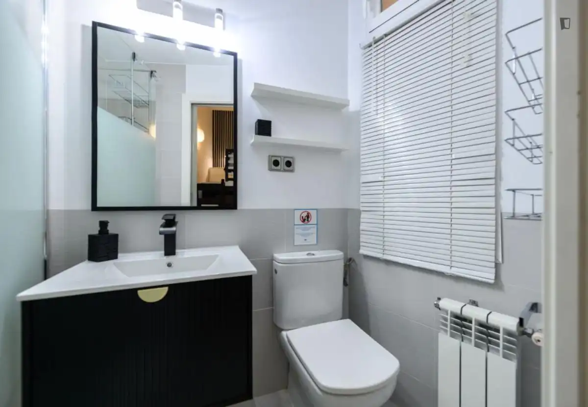 Baño de Apartamento de alquiler en Madrid con Calefacción, Amueblado y Horno