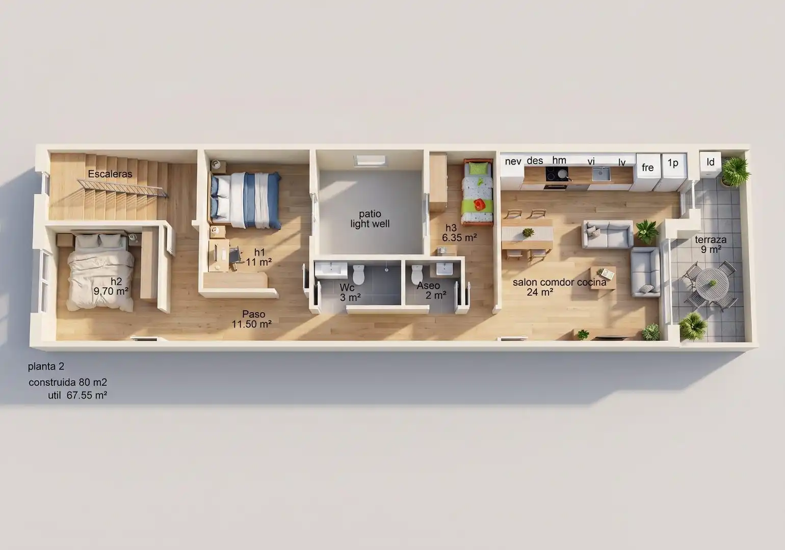 Flat for sale in Sabadell  with Air Conditioner, Heating and Parquet flooring