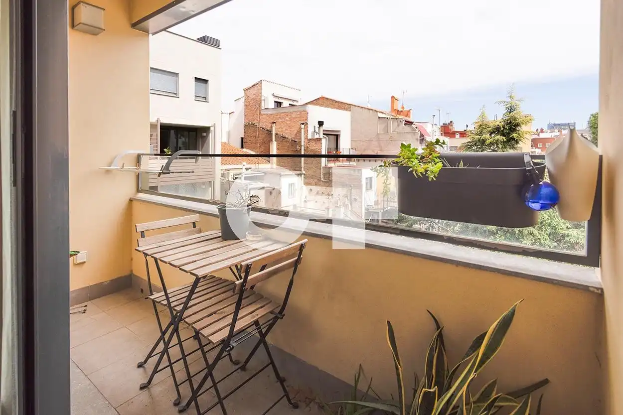 Terrace of Flat for sale in Badalona  with Air Conditioner, Heating and Parquet flooring