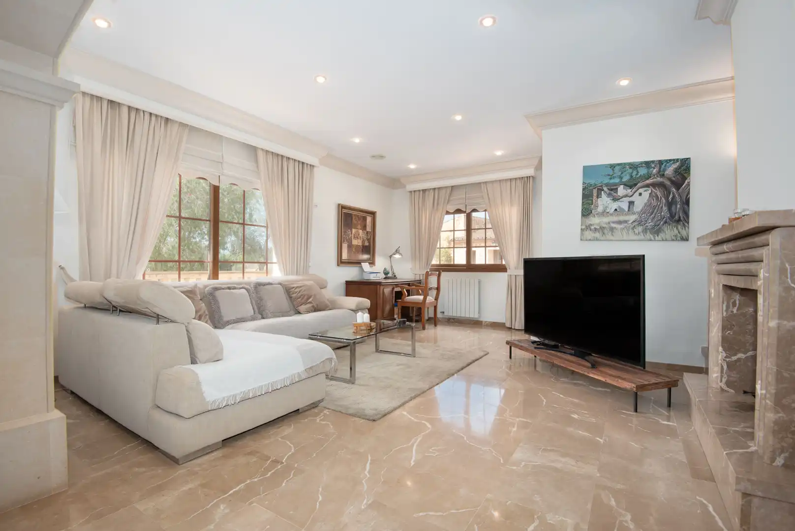 Sala d'estar de Finca rústica en venda en Llucmajor amb Aire condicionat, Calefacció i Jardí privat