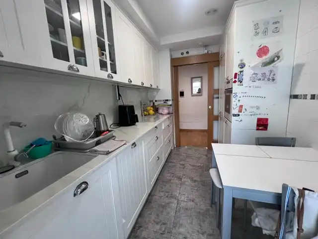 Kitchen of Flat for sale in A Coruña Capital   with Heating, Parquet flooring and Terrace