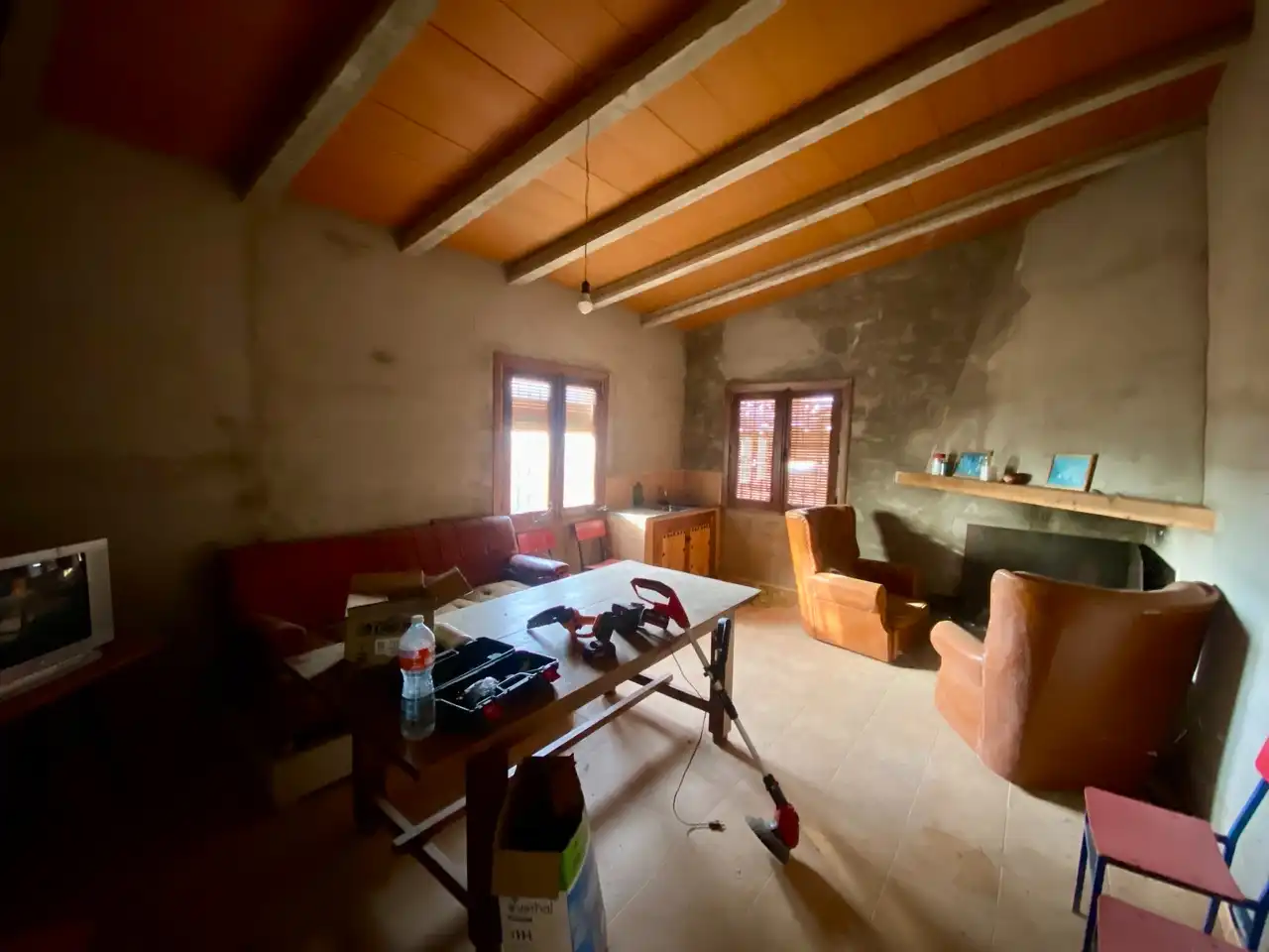 Sala d'estar de Casa o xalet en venda en Villarrubia de los Ojos amb Aire condicionat, Calefacció i Jardí privat