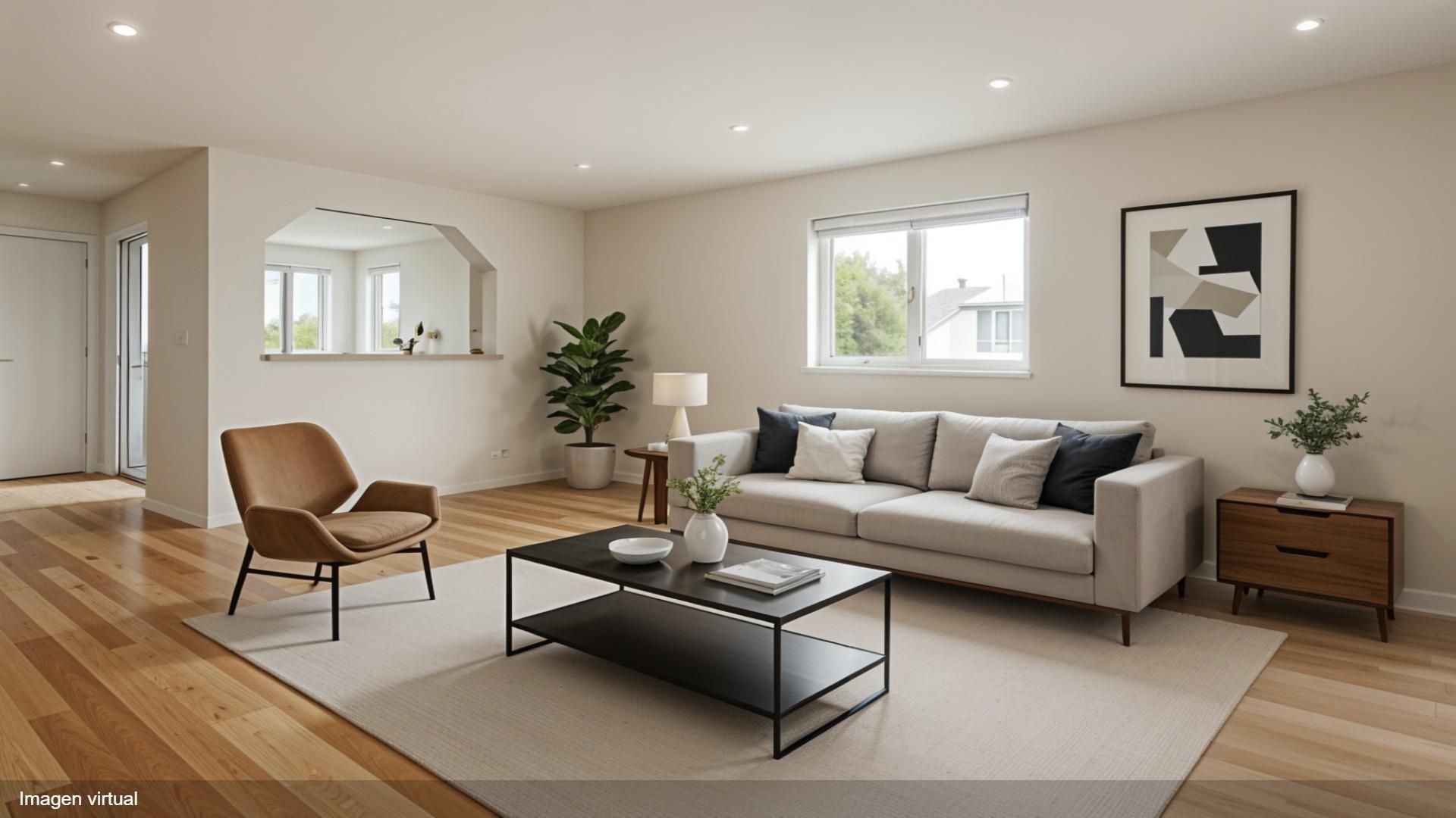 Wohnzimmer von Einfamilien-Reihenhaus miete in Alicante / Alacant mit Klimaanlage, Heizung und Terrasse