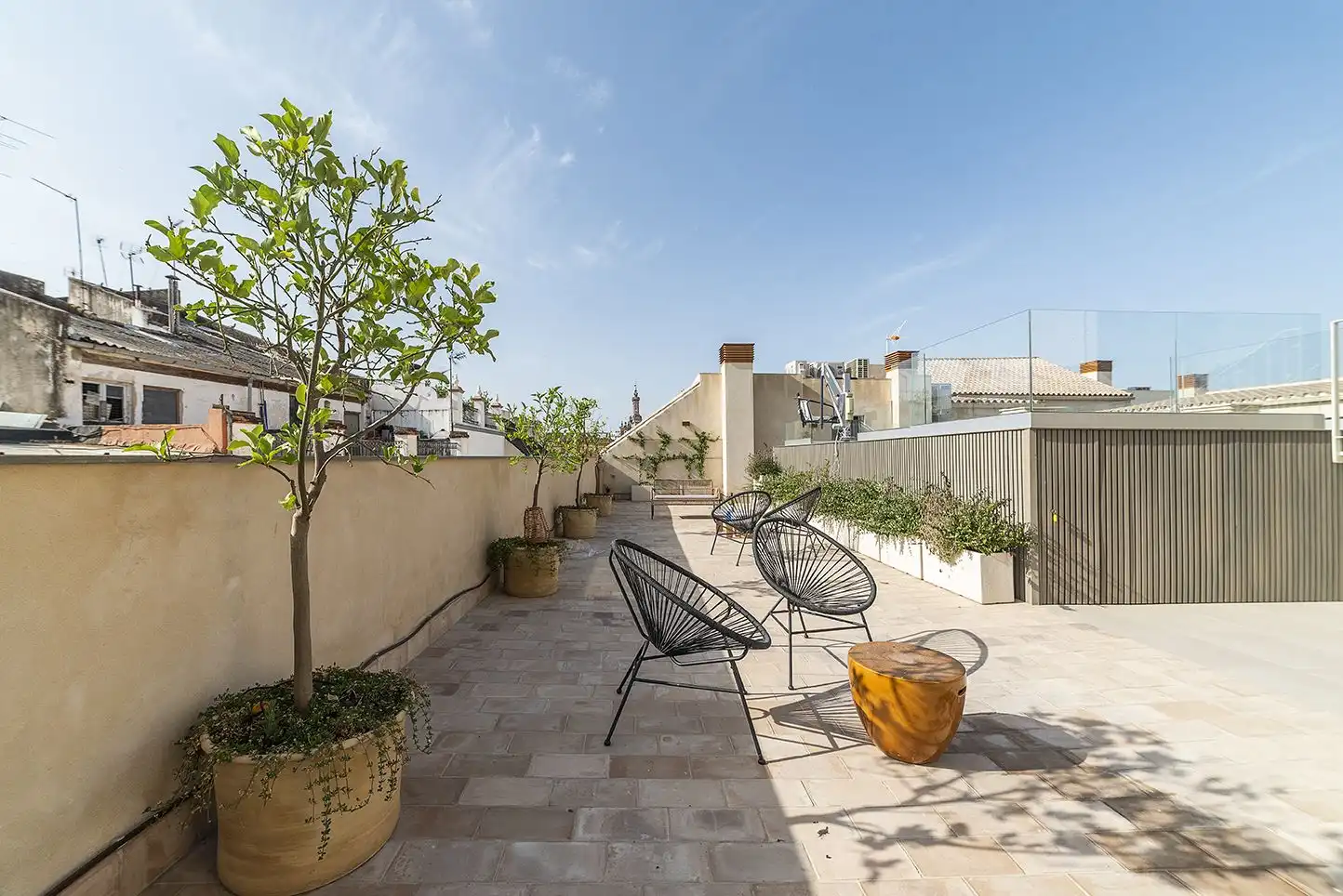 Terraza de Piso de alquiler en Sevilla con Aire acondicionado, Calefacción y Amueblado