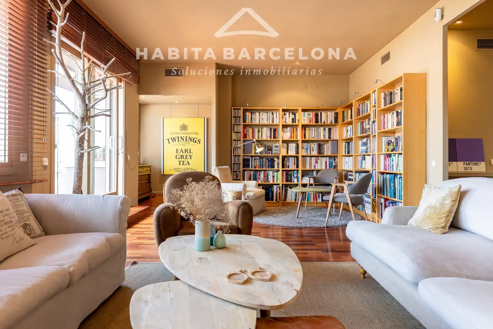 Sala de estar de Piso de alquiler en Barcelona con Aire acondicionado, Calefacción y Parquet