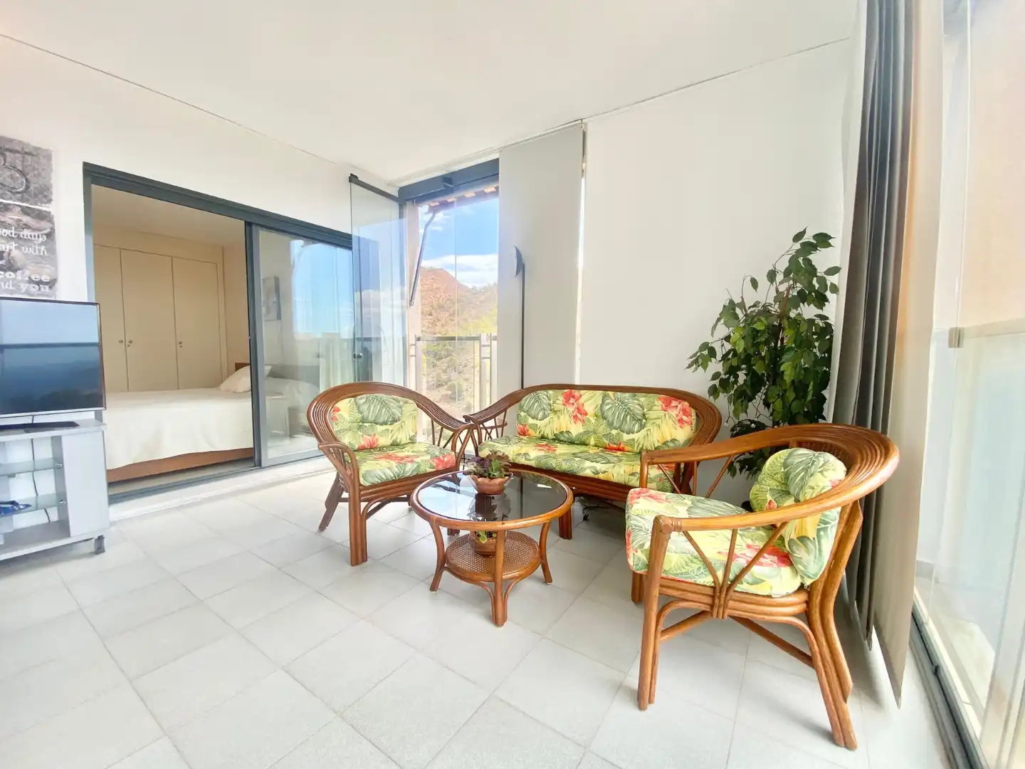 Terraza de Apartamento de alquiler en Benidorm con Aire acondicionado, Calefacción y Terraza