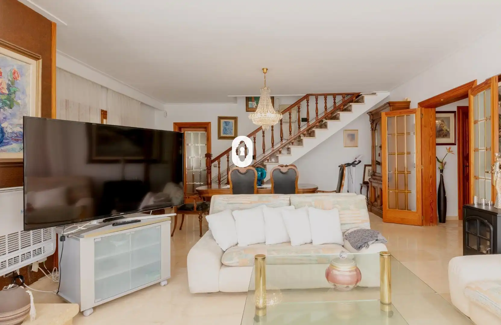 Sala d'estar de Casa o xalet en venda en Santa Margalida amb Jardí privat i Parquet