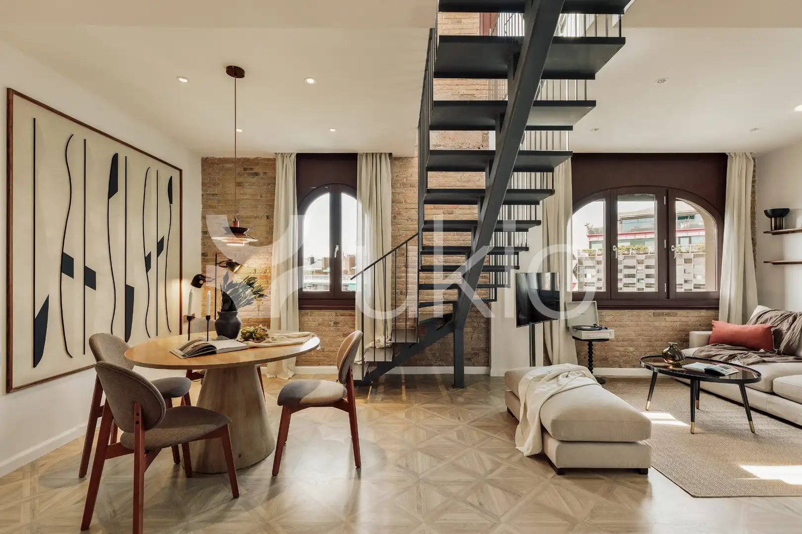 Sala d'estar de Apartament de lloguer en Barcelona amb Aire condicionat, Calefacció i Terrassa