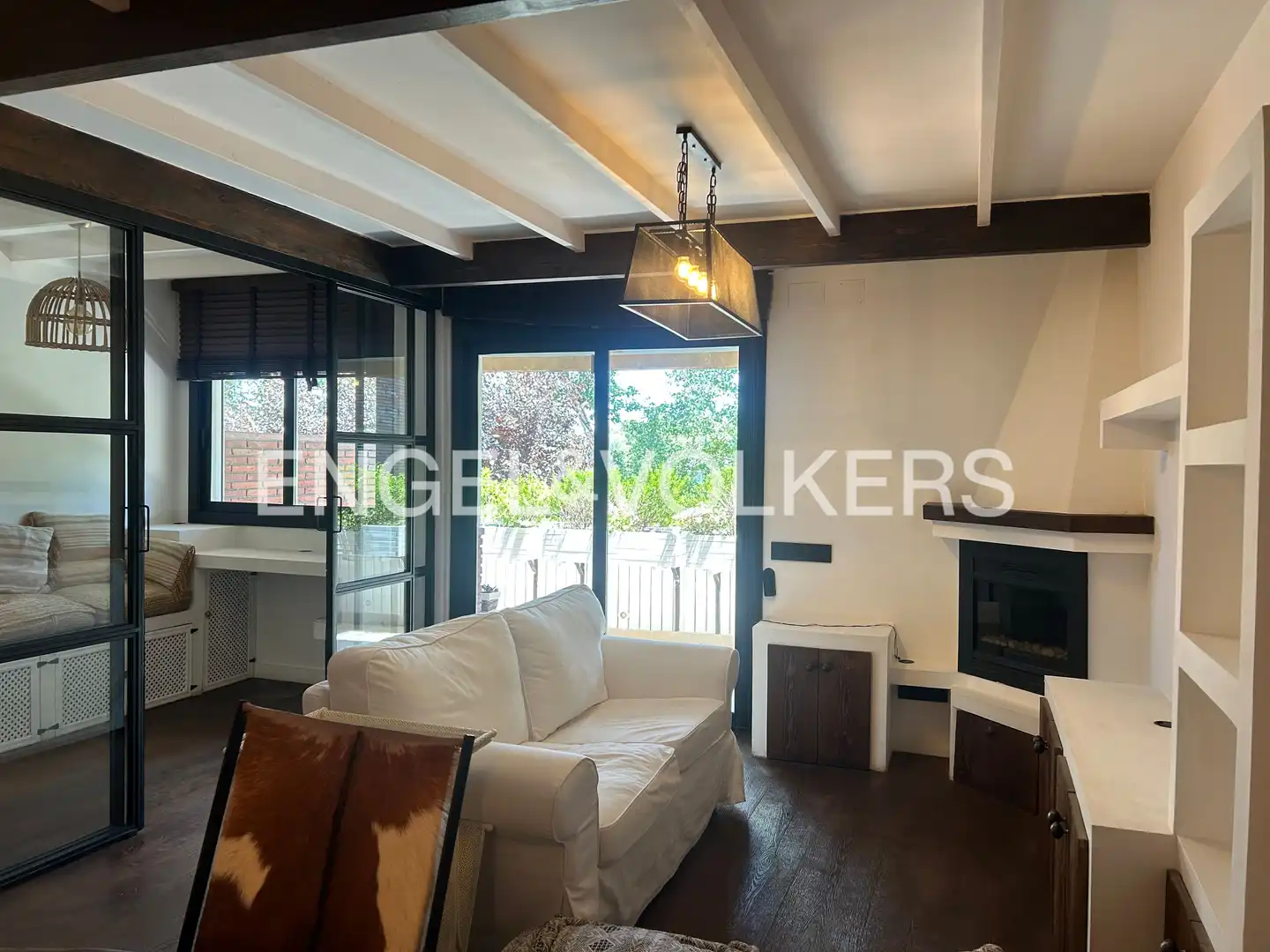 Sala de estar de Apartamento de alquiler en Sant Cugat del Vallès con Aire acondicionado, Calefacción y Parquet