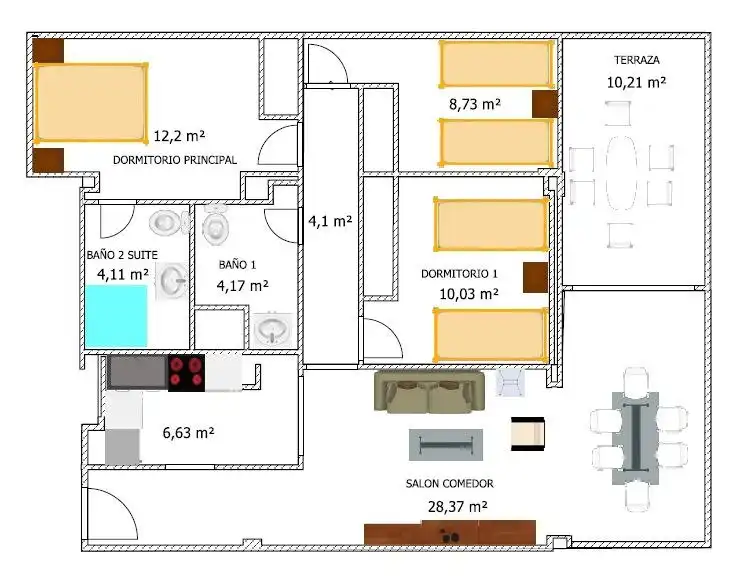 Apartament en venda en Alicante / Alacant amb Jardí privat, Terrassa i Moblat