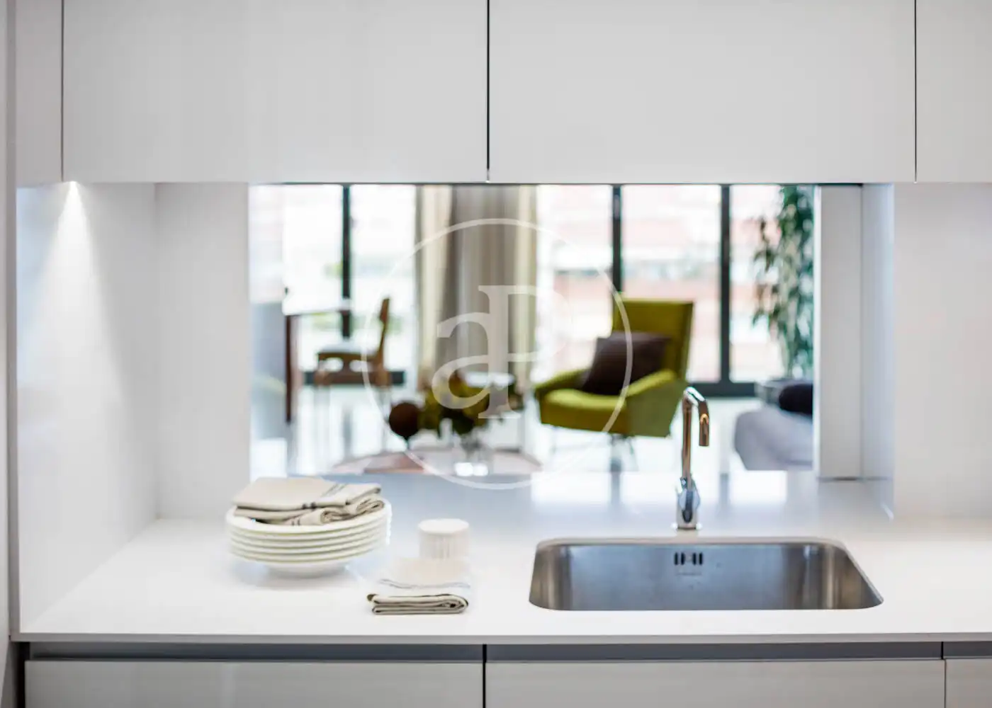 Cocina de Piso de alquiler en Barcelona con Aire acondicionado, Calefacción y Terraza