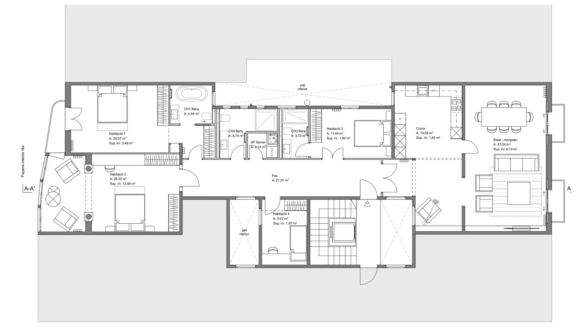 Wohnung mit Terrasse zum Verkauf in Casp, imagen 55