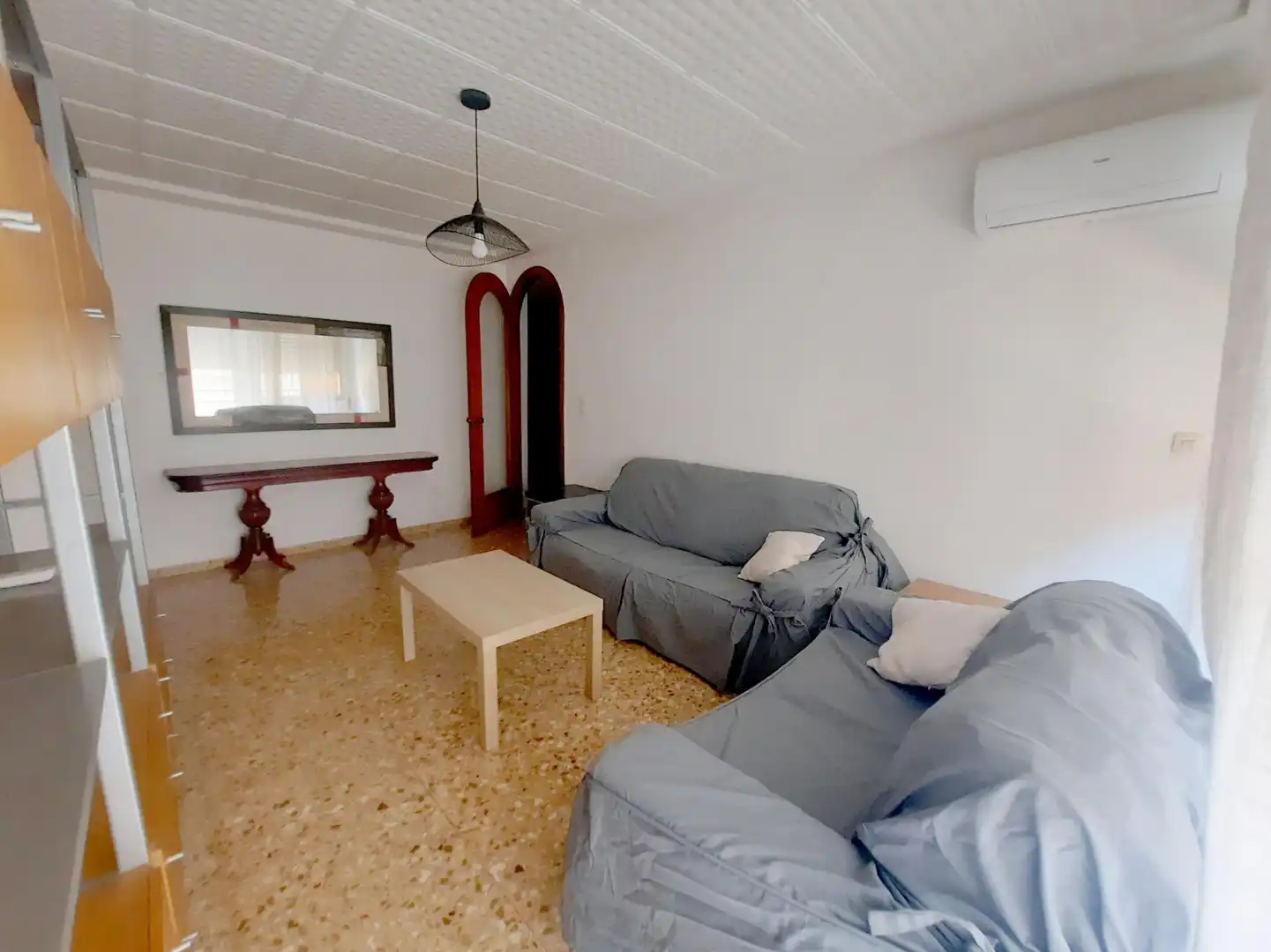 Wohnzimmer von Wohnung zur Miete in Sagunto / Sagunt mit Klimaanlage, Heizung und Balkon