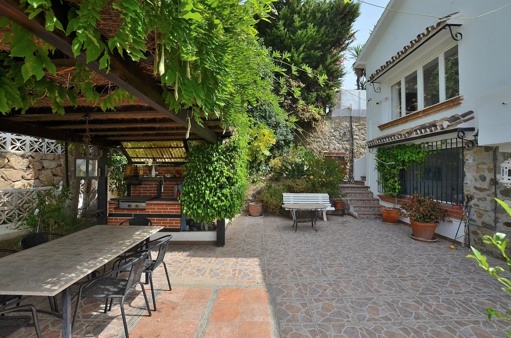 Terraza de Casa o chalet en venta en Benalmádena con Aire acondicionado, Jardín privado y Terraza