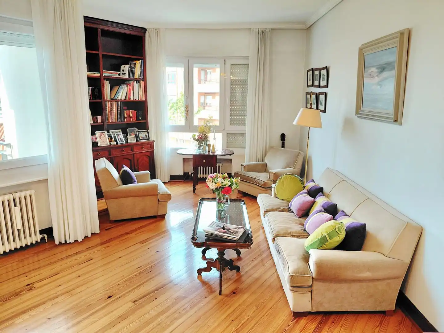 Sala de estar de Piso en venta en Getxo  con Calefacción, Terraza y Trastero