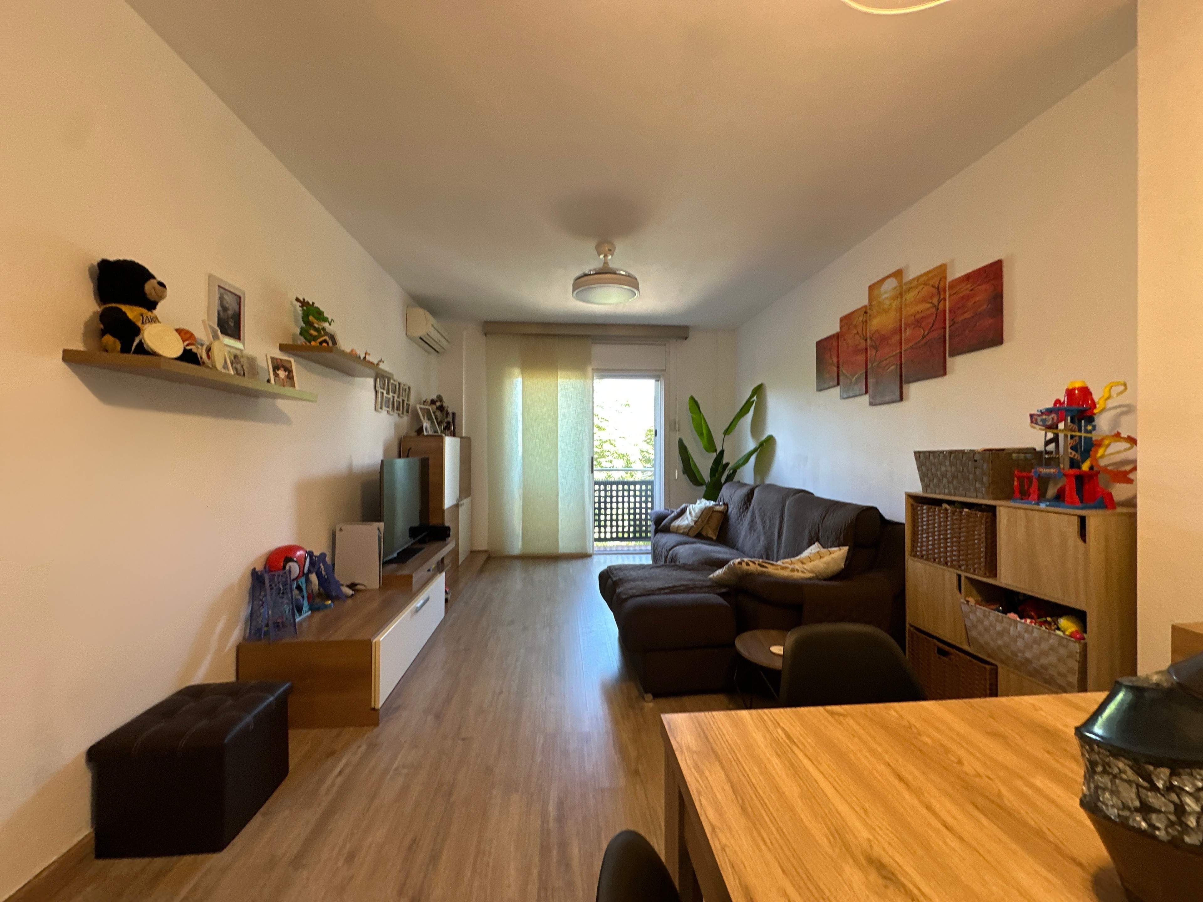 Living room of Flat for sale in Pallejà  with Air Conditioner, Terrace and Storage room