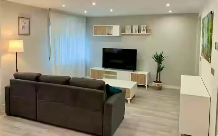 Living room of Flat for rent in Gijón   with Heating, Terrace and Furnished