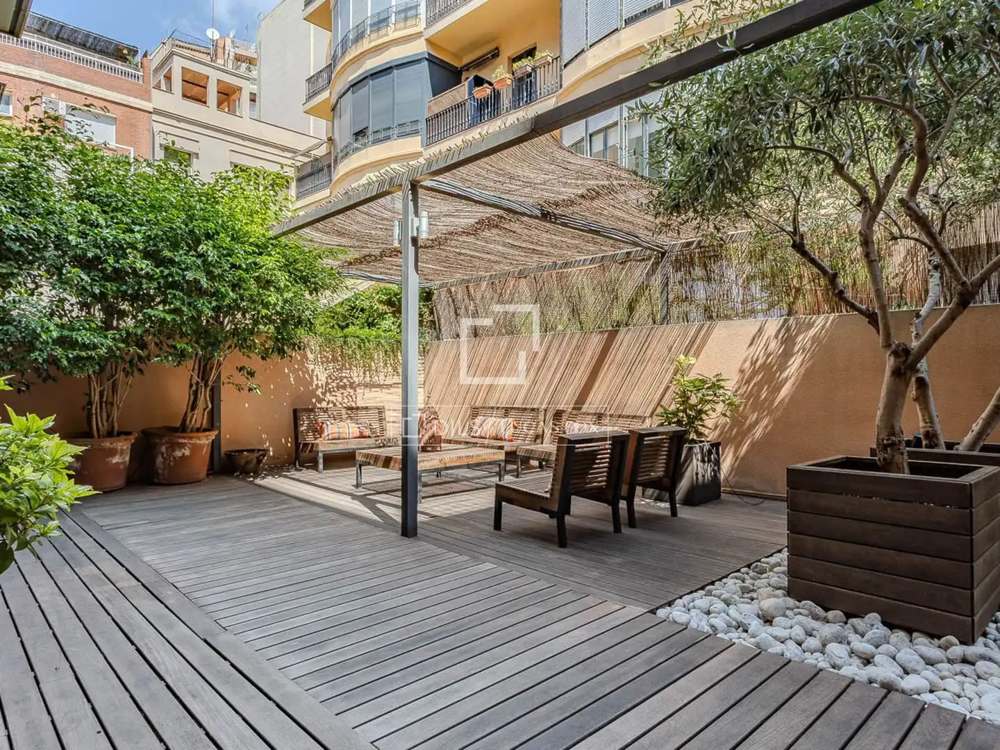 Terraza de Piso de alquiler en Barcelona con Aire acondicionado, Calefacción y Parquet