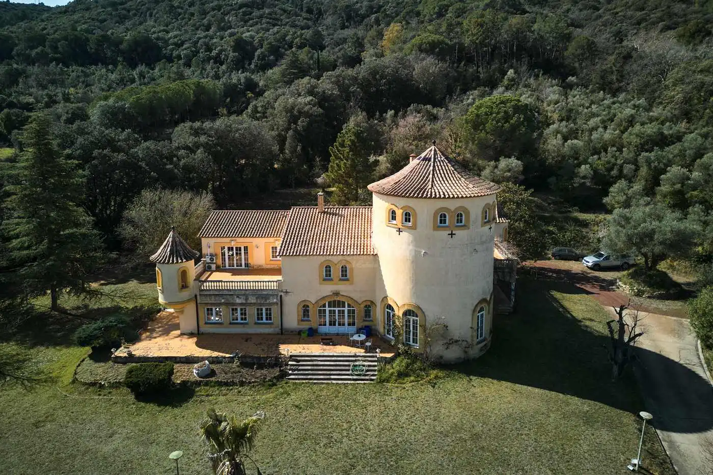 Vista exterior de Finca rústica en venta en Celrà con Calefacción, Jardín privado y Terraza