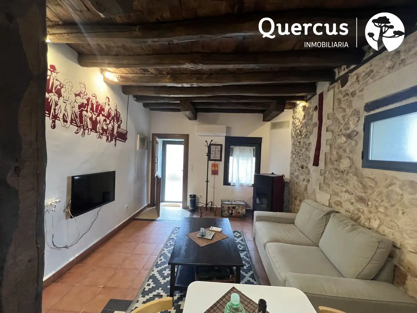 Living room of Houses for sale in Cabañas de Polendos  with Air Conditioner, Heating and Furnished