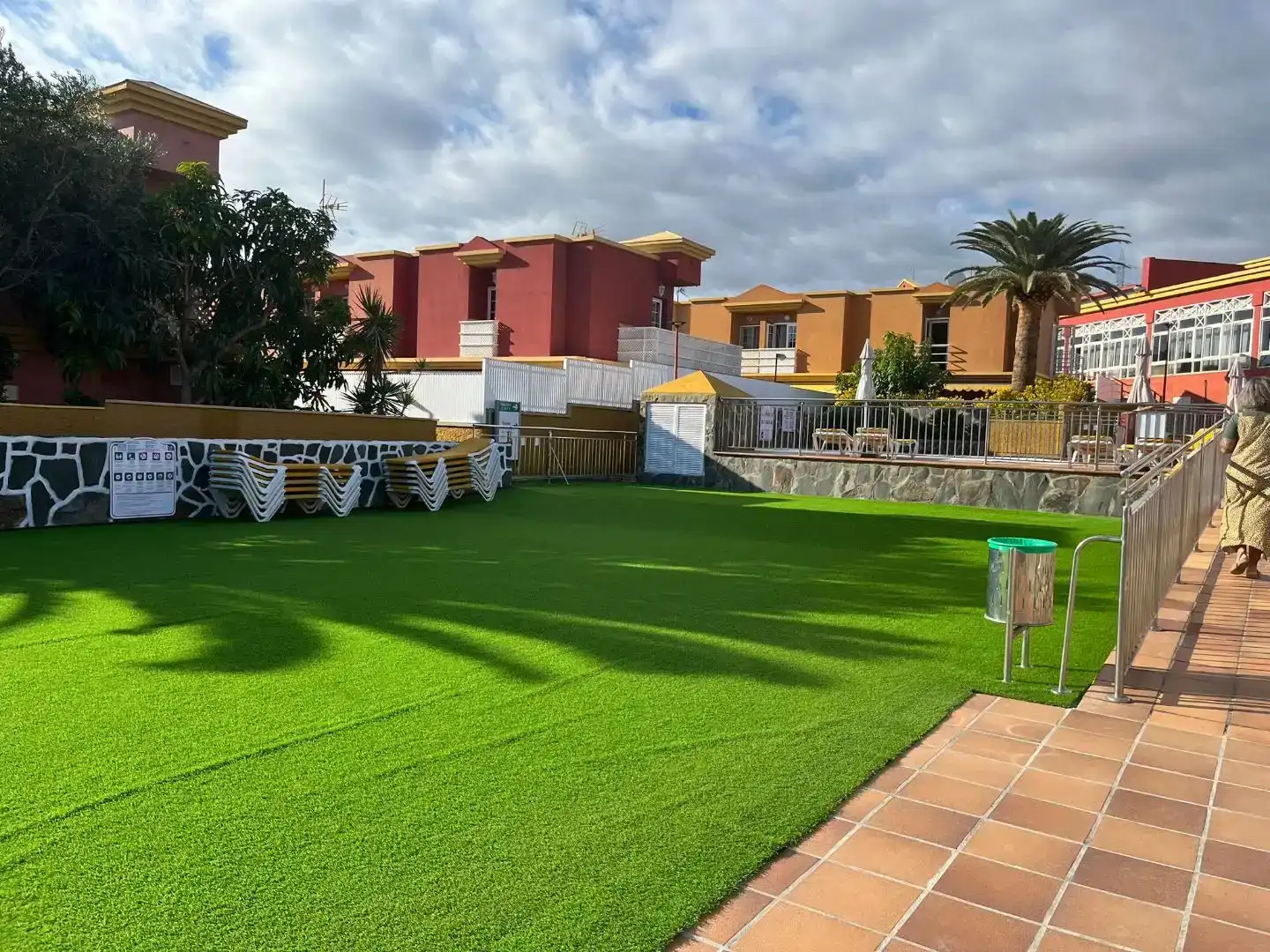 Terrasse von Maisonette zur Miete in San Bartolomé de Tirajana mit Klimaanlage, Schwimmbad und Möbliert